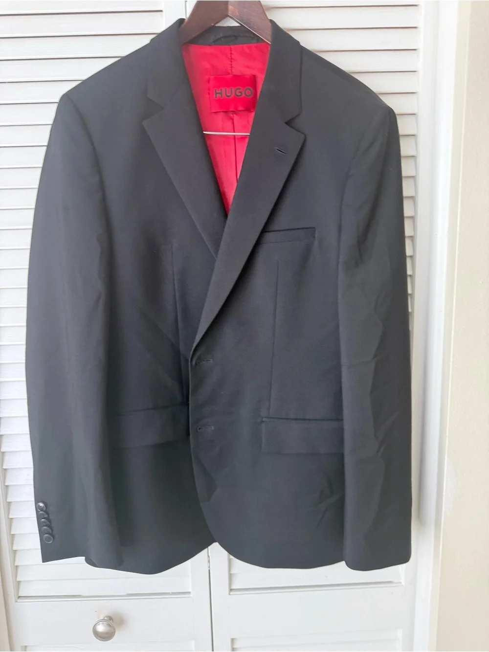 Hugo Black Men's Blazer - Classic Single-Breasted Suit Jacket- modern fit